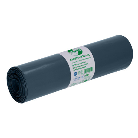Abfallsäcke Str Recycl-LDPE 120 l natur DEISS 29126 25ST aus Recycling-LDPE
