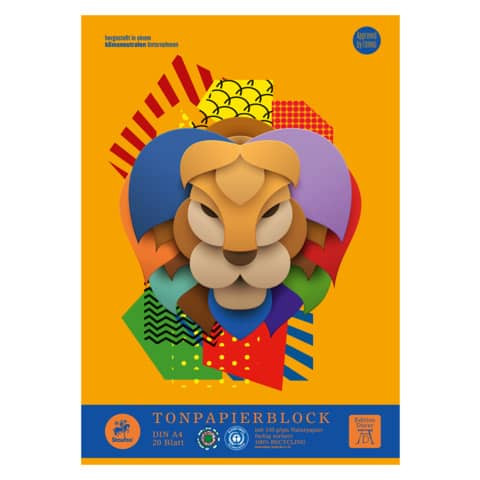 Tonpapierblock A4 20BL sortiert EDITION DÜRER 053624000