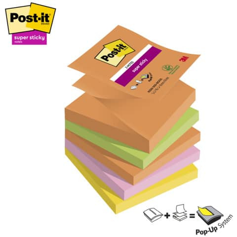 Haftnotizblock Z-Notes Boost 5x90BL POST-IT R330-5SS-BOOS 76x76mm