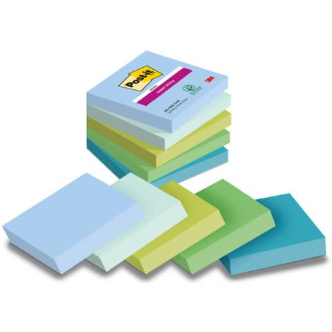Haftnotizblock Oasis 5x90BL sortiert POST-IT 654-5SS-OAS 76x76 mm
