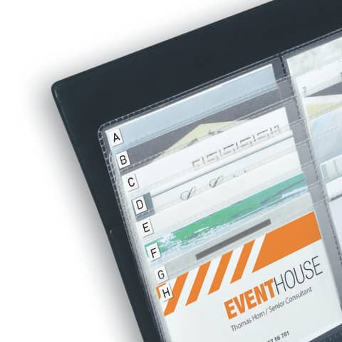 Visitenkartenbuch 18x30 cm schwarz SIGEL VZ175 f. 288 Karten