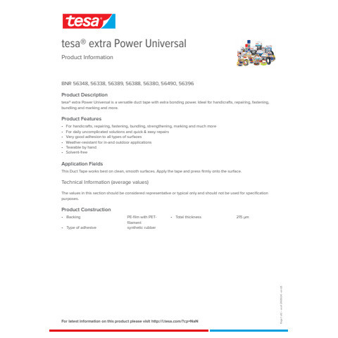 Gewebeband 50mm 25m schwarz TESA 56388-00001-07 Extrapower