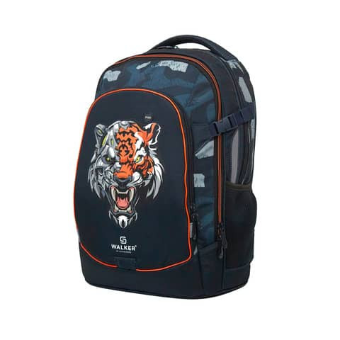 Schulrucksack Cyber Tiger anthracite WALKER FAME 2.0 42013-292 28L