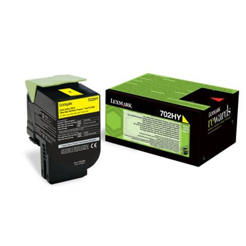 Lasertoner 702HY yellow LEXMARK 70C2HY0 Return HY