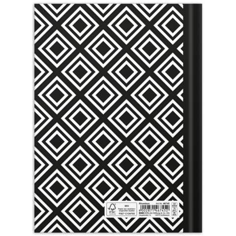 Notizbuch black&white rhombus RNK 46745 A5/96BL punktiert