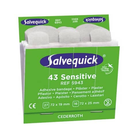 Pflaster sensible 6x43ST Allergiker weiß SALVEQUICK 6943