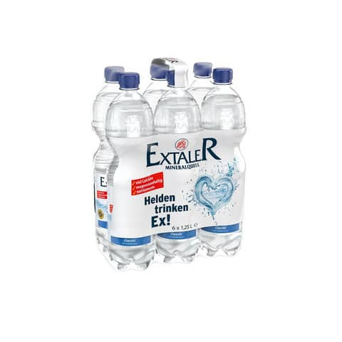 Mineralwasser classic 6 x 1,25L EXTALER 25801 - mit Kohlensäure