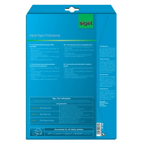 Inkjet Papier A4 25BL SIGEL IP186 160g