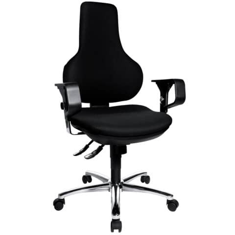 Drehstuhl ErgoPoint SY Deluxe schwarz TOPSTAR EPO29XBC0 mit Armlehnen