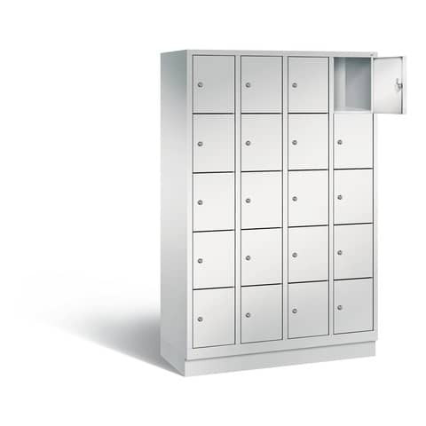 Fächerschrank 4x5 Fächer h.grau CP 8020-405/RAL7035 S10011