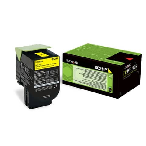 Lasertoner 802HY yellow LEXMARK 80C2HY0 Return