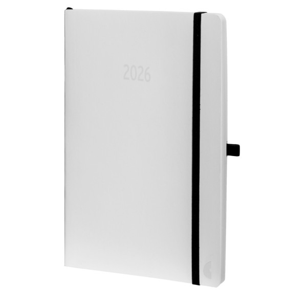 Buchkalender Softcover A5 2026 weiß CHRONOPLAN 50936 Wochenplan