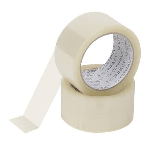 Packband 50mm x 66m transparent Q-CONNECT KF04382 lPg mit 6 Rollen