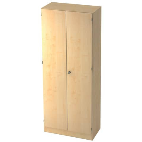 Garderobenschrank - 80 x 200,4 x 42 cm, Konstruktionsboden/Kleiderstange/Sockelblende, Ahorn/Ahorn,