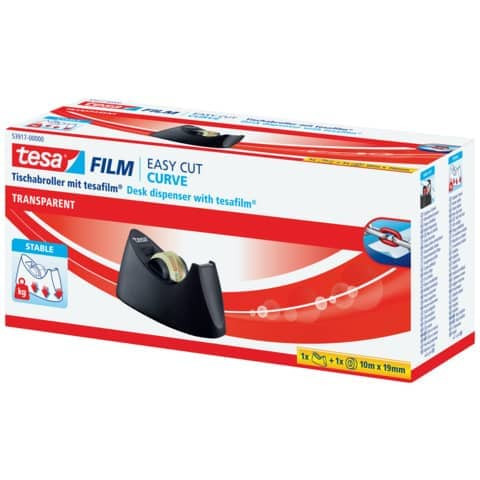 Tischabroller sw +1RL transp. 19mmx10m TESA 53917-00000-00 19mm x33m
