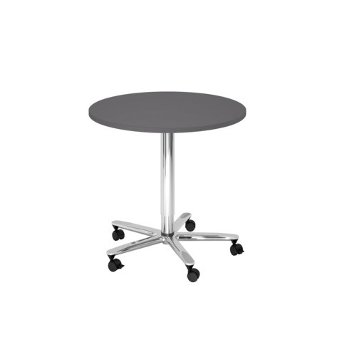 Besprechungstisch rund grap/chrome HAMMERBACHER VST08/G/C 80cm rund