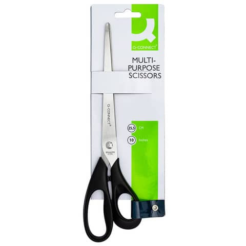 Universalschere 25,5cm Griff schwarz Q-CONNECT KF02340 abgerundet