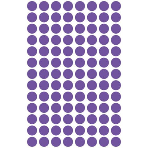 3112 Markierungspunkte - Ø 8 mm, 4 Blatt/416 Etiketten, violett