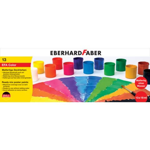 Malfertige Deckfarben 13ST/ 18ml sortier EBERHARD FABER 575613