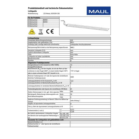 Tischleuchte craft weiß MAUL 8205302 LED dimmbar