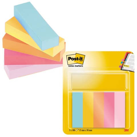 Index Marker Papier BEA 5x50BL sortiert POST-IT 670-5-BEA 15x50mm