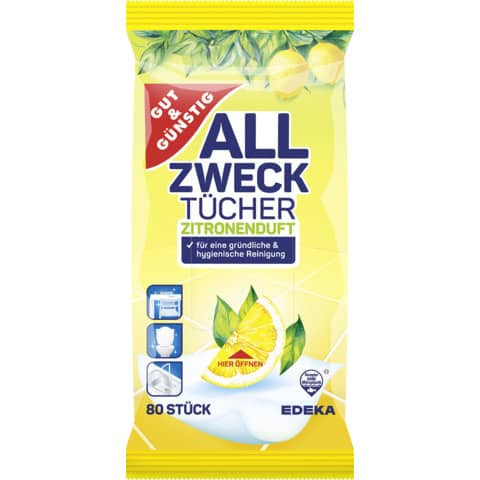 Reinigungstuch Allzweck Citrus 80ST G&G 4256151000