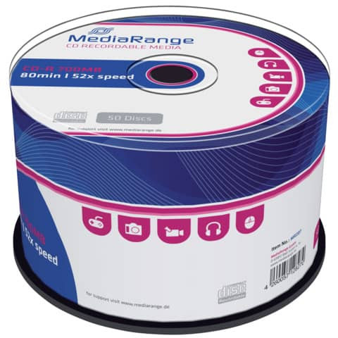 CD-R 50er Spindel MEDIARANGE MR207 700Mb80min