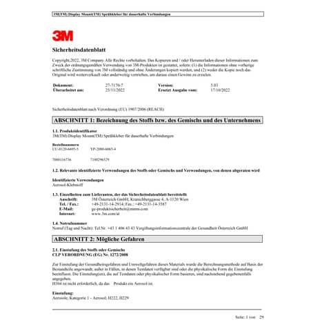 Sprühkleber 400ml Display Mount 3M 050792