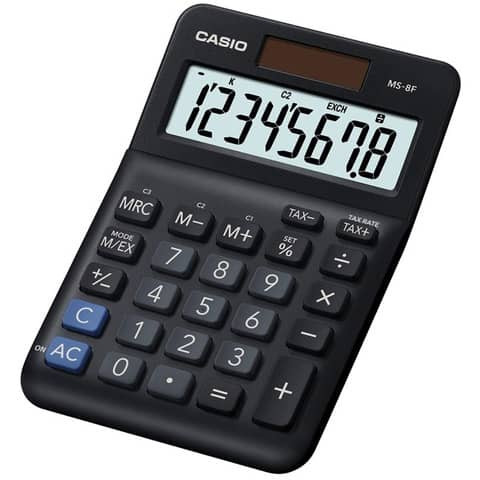 Tischrechner 8-stellig schwarz CASIO MS-8F