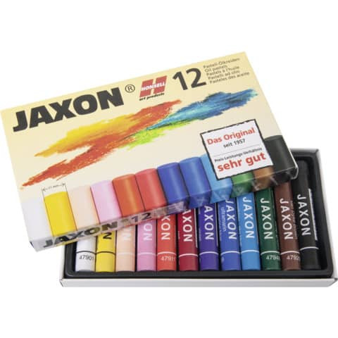 Pastell-Ölkreide sort. JAXON 47412 12er-Et