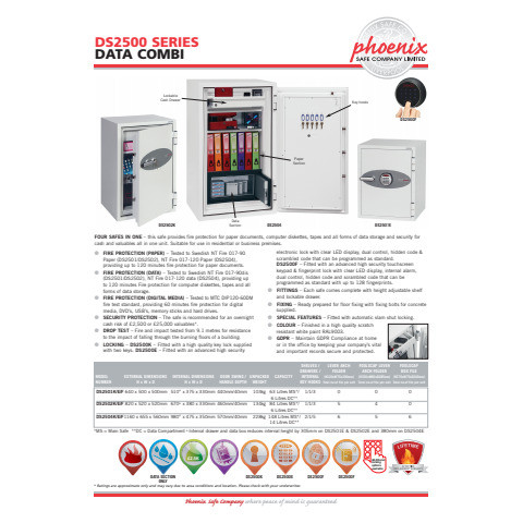Datenschutztresor DATACOMBI DS2501K PHOENIX DS2501K
