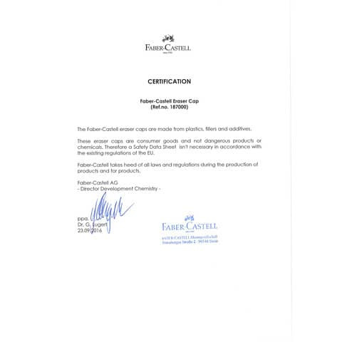 Radierer Grip 2001 2ST silber FABER CASTELL 187000