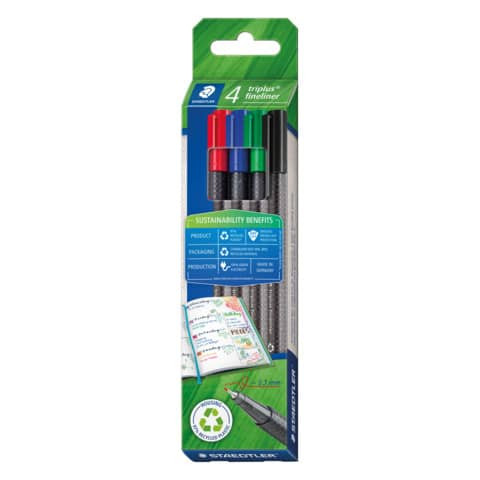 Finelineretui 4ST Triplus sortiert STAEDTLER 334 RC4