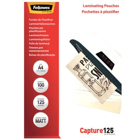 Laminierhülle 100ST A4 matt FELLOWES 5328502 A4/125my