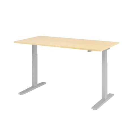 Schreibtisch elektr.höhenv. Ahorn/silber HAMMERBACHER VXMKA16/3/S 160x80cm