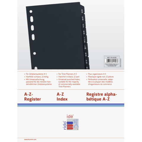 Ersatzeinlage Adress Telefon A5 RIDO 7065812 für Timing 1