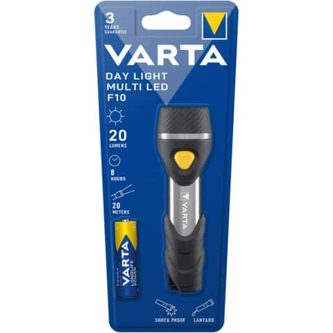 Taschenlampe LED Multi F10 schw./silber VARTA 16631 101 421 Day Light