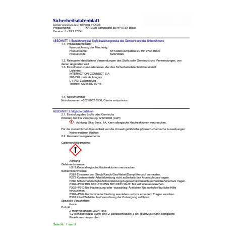 Tinte ersetzt HP 973XL-schwarz Q-CONNECT KF13998
