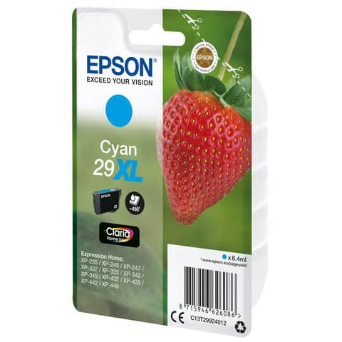 Inkjetpatrone Nr. 29XL cyan EPSON C13T29924012