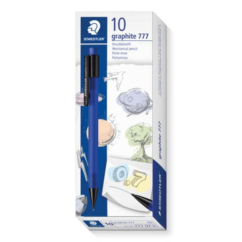 Feinminenstift Graphite 0,7mm blau STAEDTLER 777 07-3 transparent