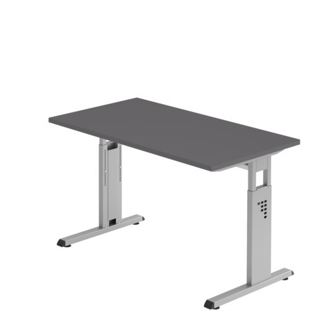 Schreibtisch 120x67,2cm graphit/silber HAMMERBACHER VOS612/G/S