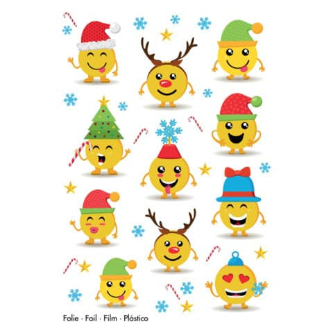 15234 Sticker MAGIC Weihnachtsemojis - Folie