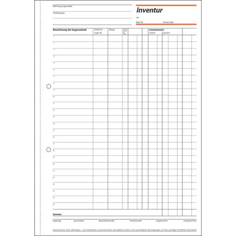 Inventurbuch A4/50BL SIGEL IN415