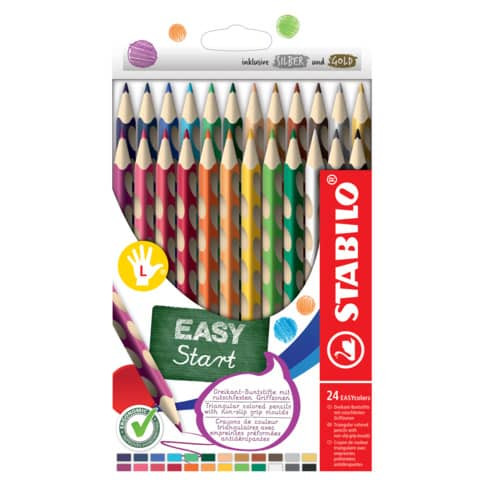 Farbstiftetui 24ST EASYcolors sortiert STABILO 331/24 Linkshänder