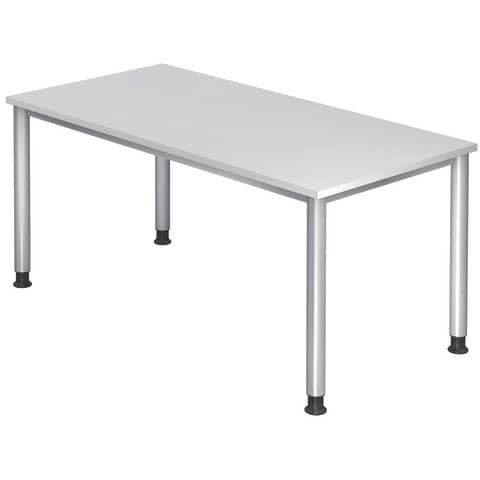 Schreibtisch Fü.silber/ weiß HAMMERBACHER VHS16/W/S 160x80cm