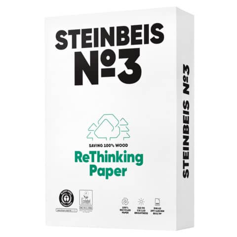 Kopierpapier No.3 Rec. 80g weiß A3 500Bl STEINBEIS K1606666080B