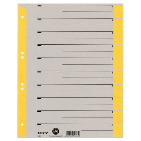 Trennblatt A4 grau/gelb LEITZ 1652-00-15 100ST ungeöst