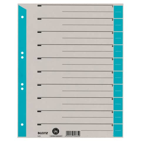 Trennblatt A4 grau/blau LEITZ 1652-00-30 100ST ungeöst