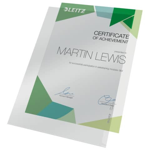 Sichthülle A4 farblos LEITZ 40200003 PP-Hartfolie