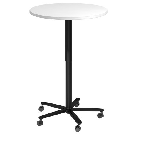 Besprechungstisch rund weiß/sw HAMMERBACHER MONT.VST08/W/D 80 cm rund